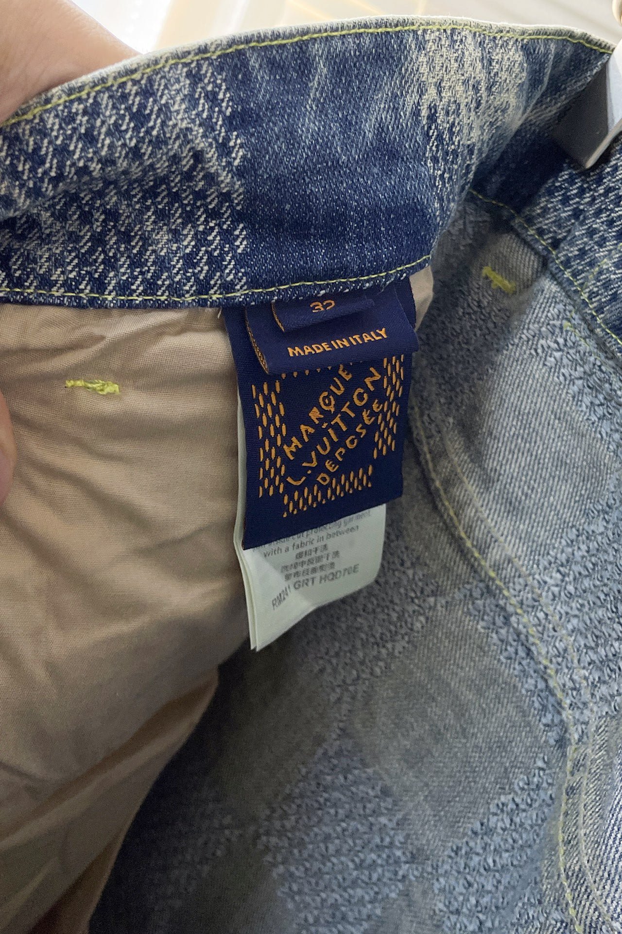 LV Damier Denim Chic Jacket+Damier Bootcut Denim Pants