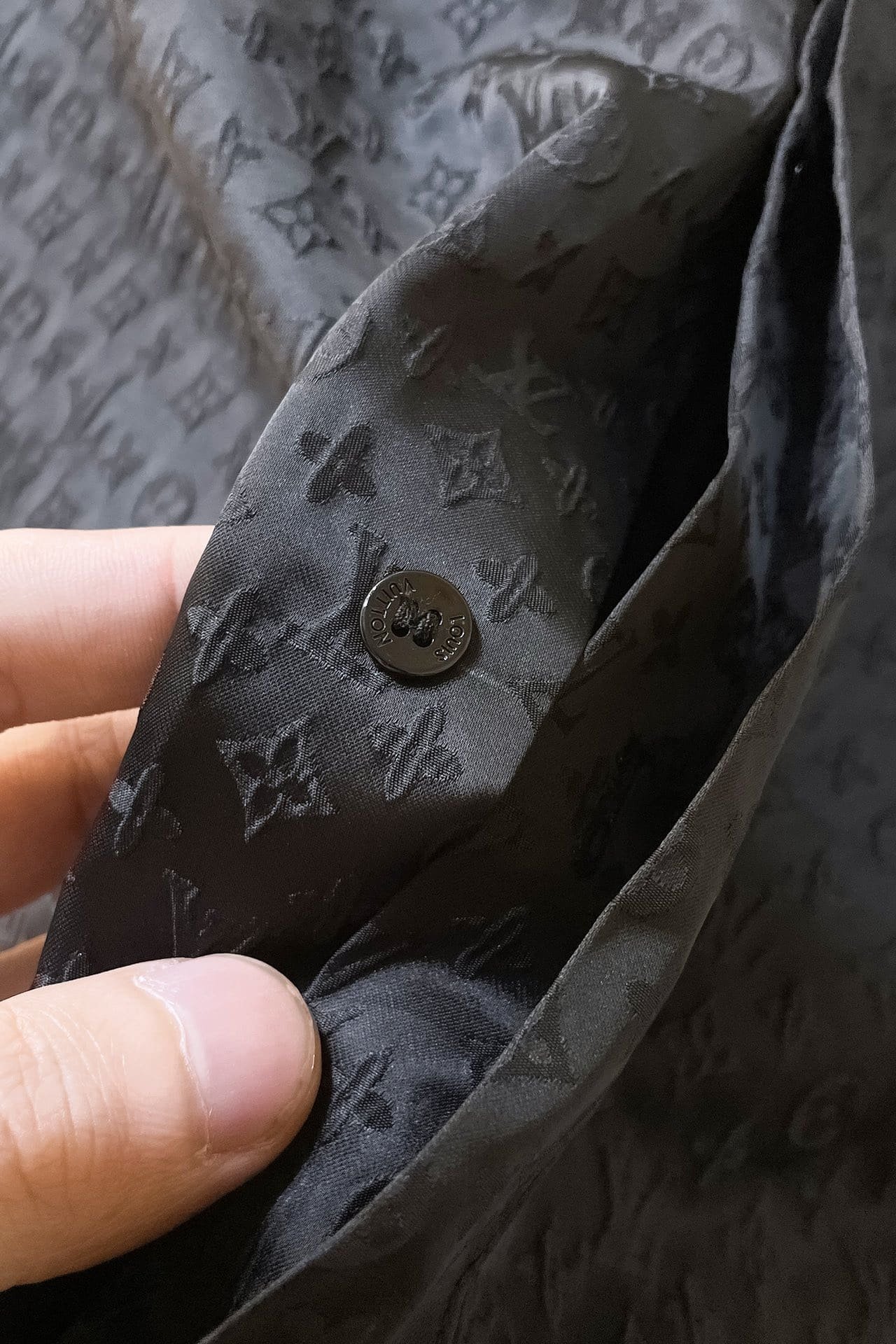 Monogram Long-Sleeved Silk Shirt
