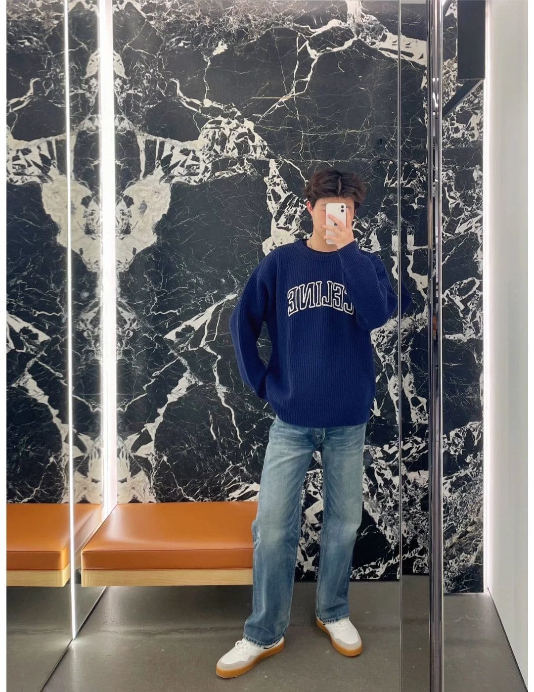 celine oversized sweater in ribbed wool
