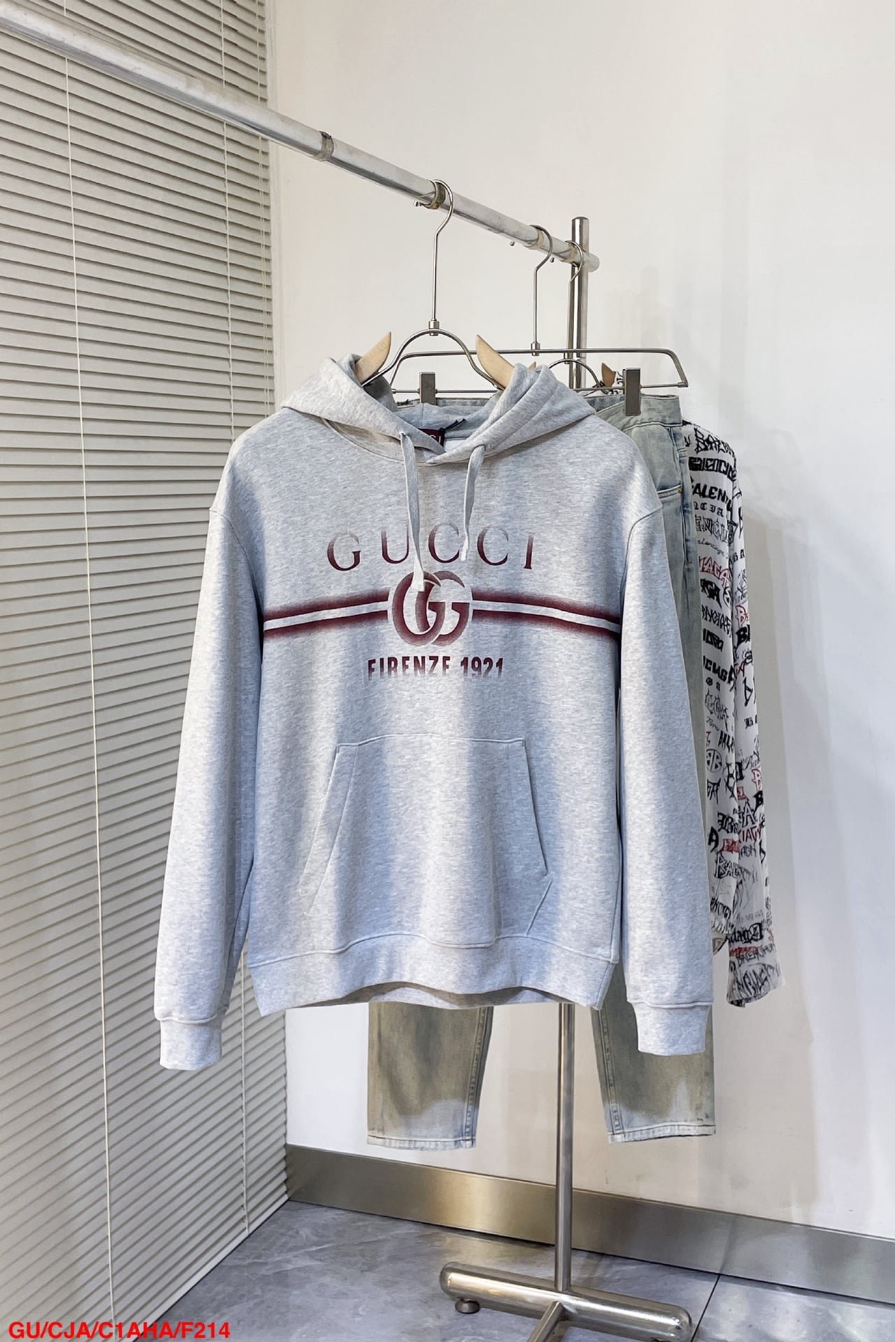 Gucci cotton jersey hooded sweatshirt