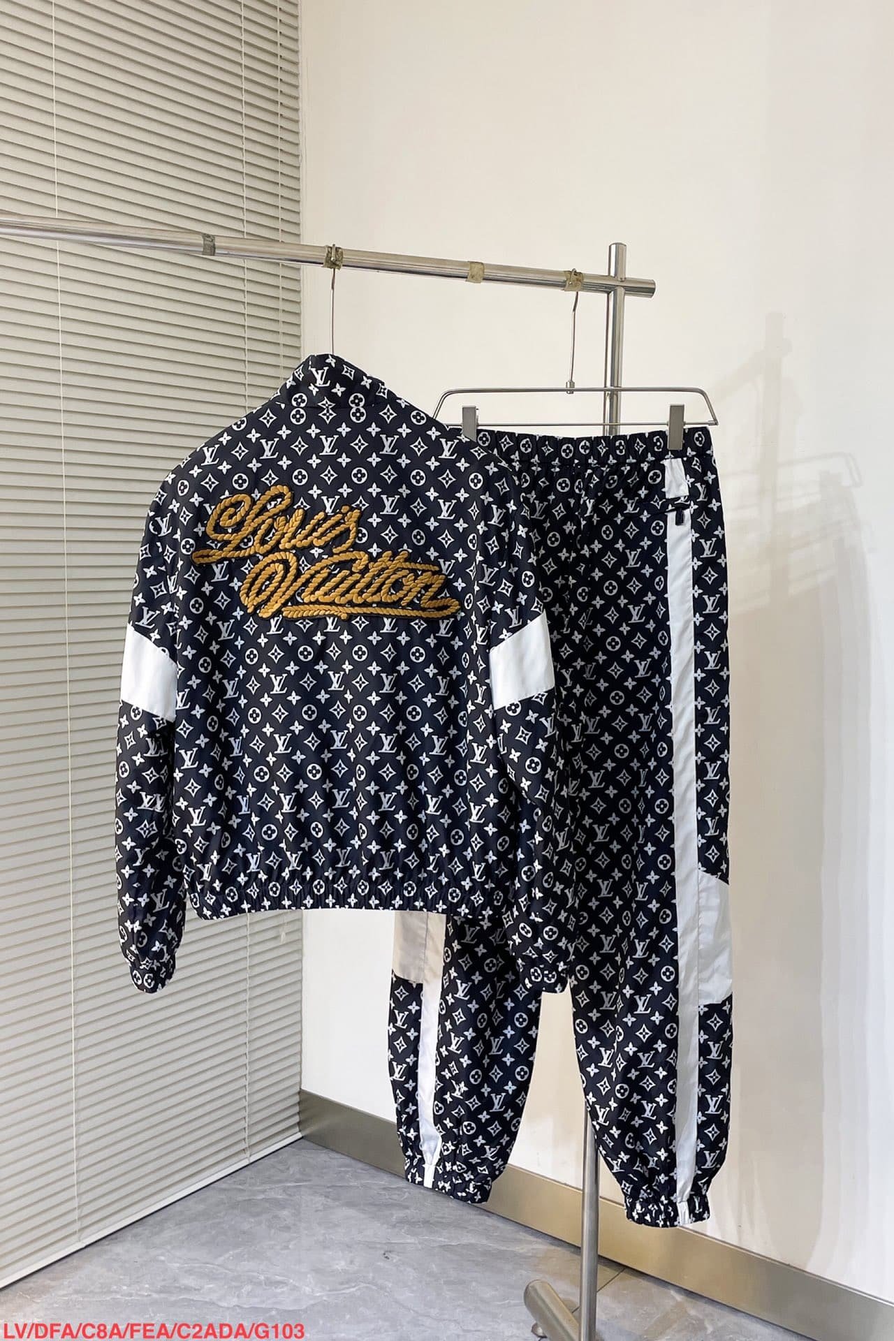 LV Monogram Printed Technical Track Top+Pants
