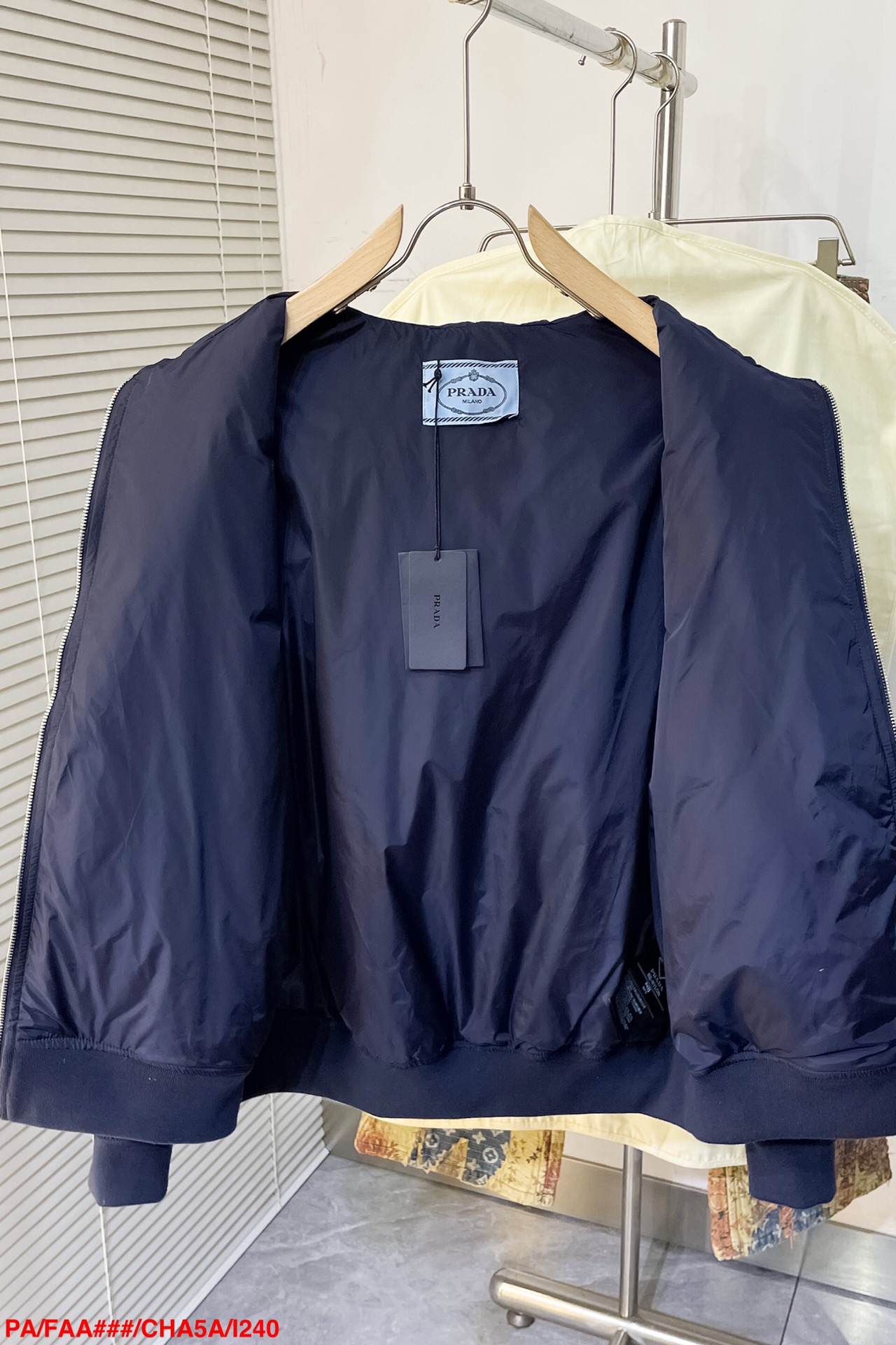 Hooded Re-Nylon down jacket