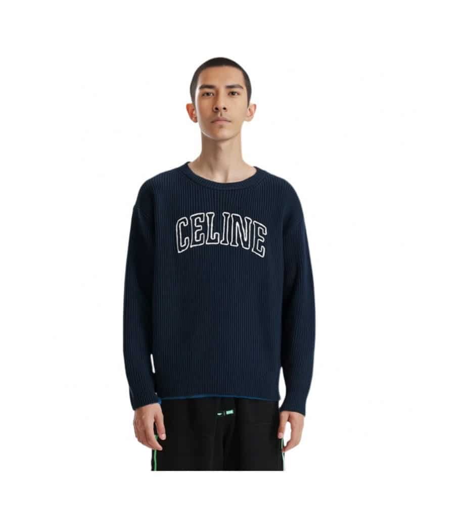 celine oversized sweater in ribbed wool
