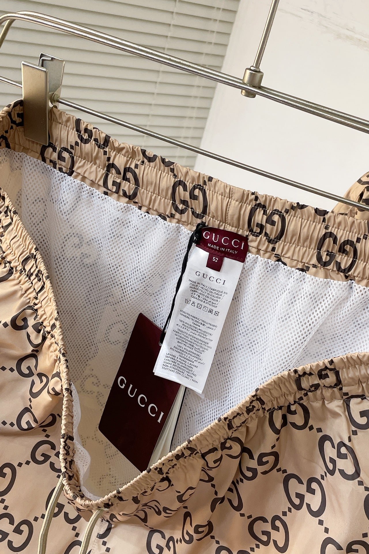Gucci light nylon GG print hooded jacket+shorts