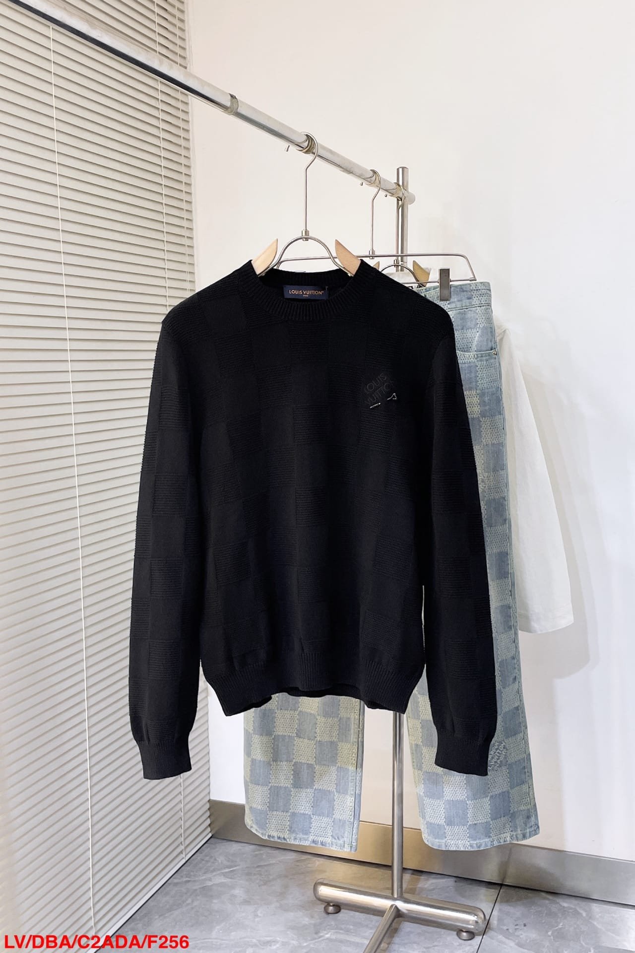 LV Damier Stitch Crewneck