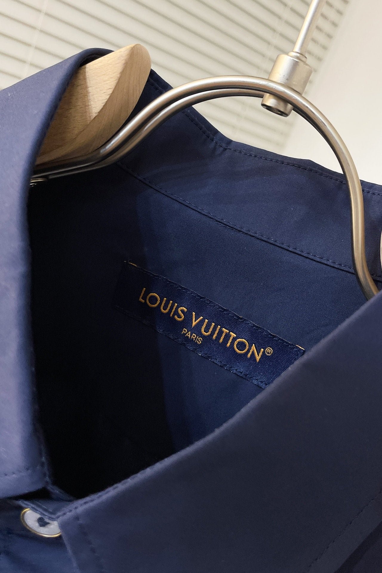 LV Embroidered Long-Sleeved Cotton Shirt