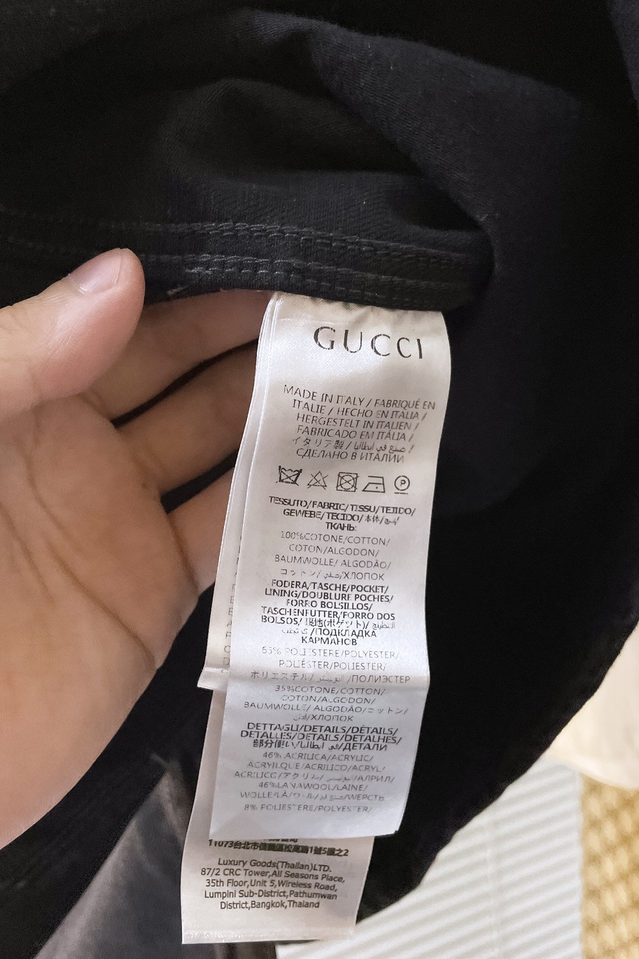 Denim shirt with Gucci embroidery