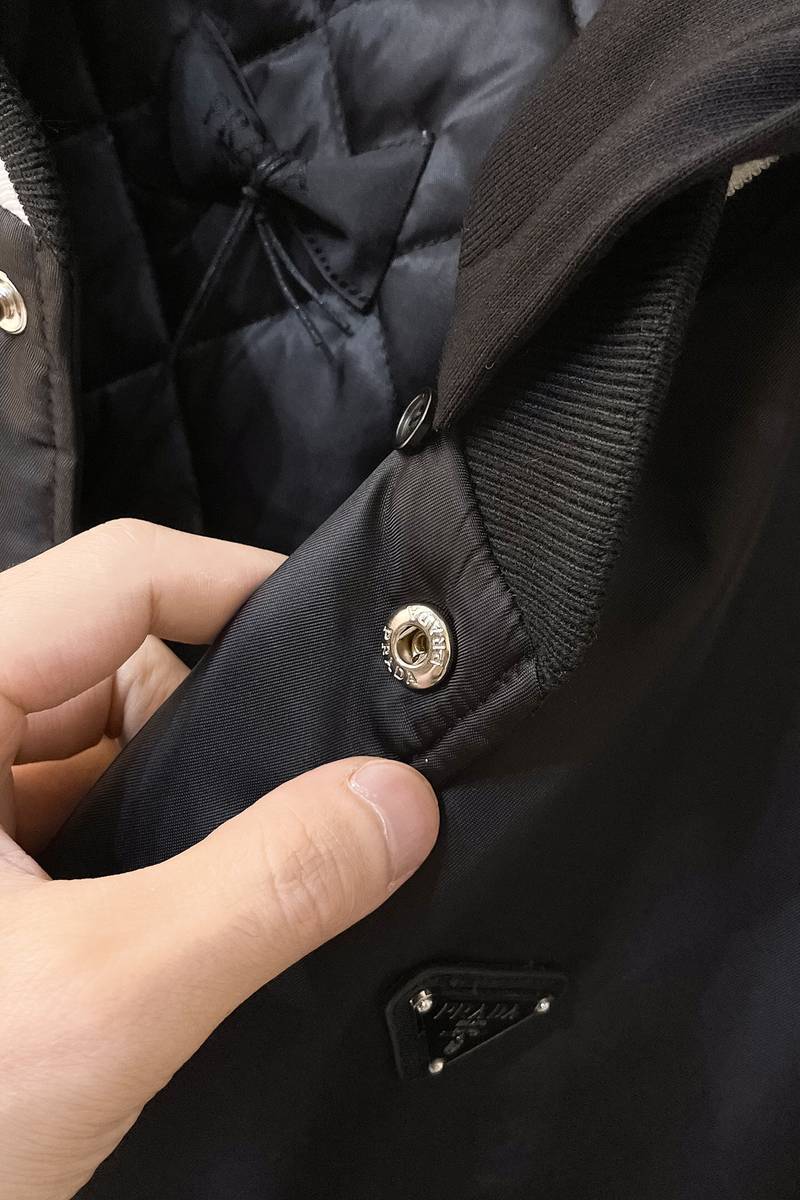 Oversized Re-Nylon bomber jacket