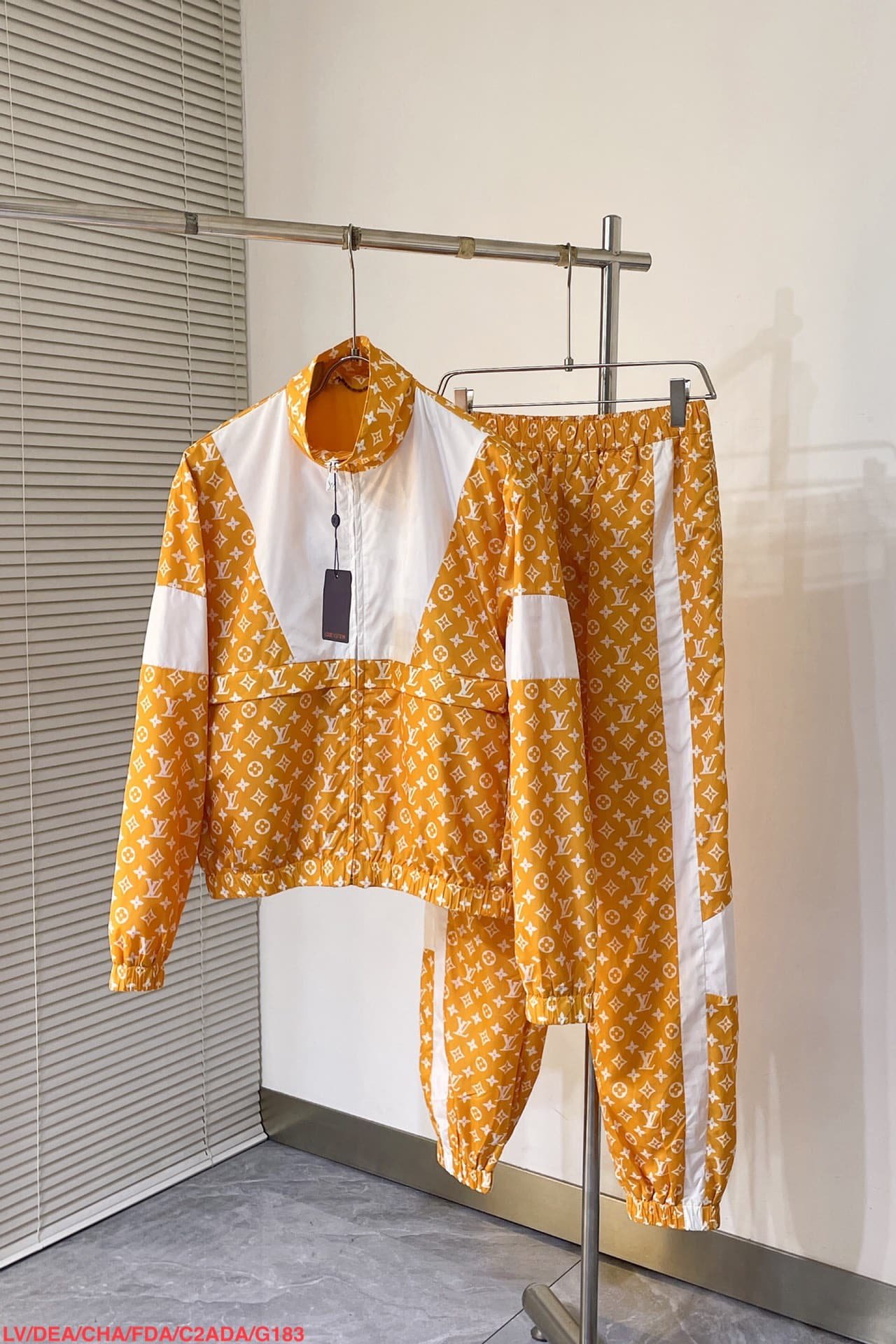 LV Monogram Printed Technical Track Top+Pants