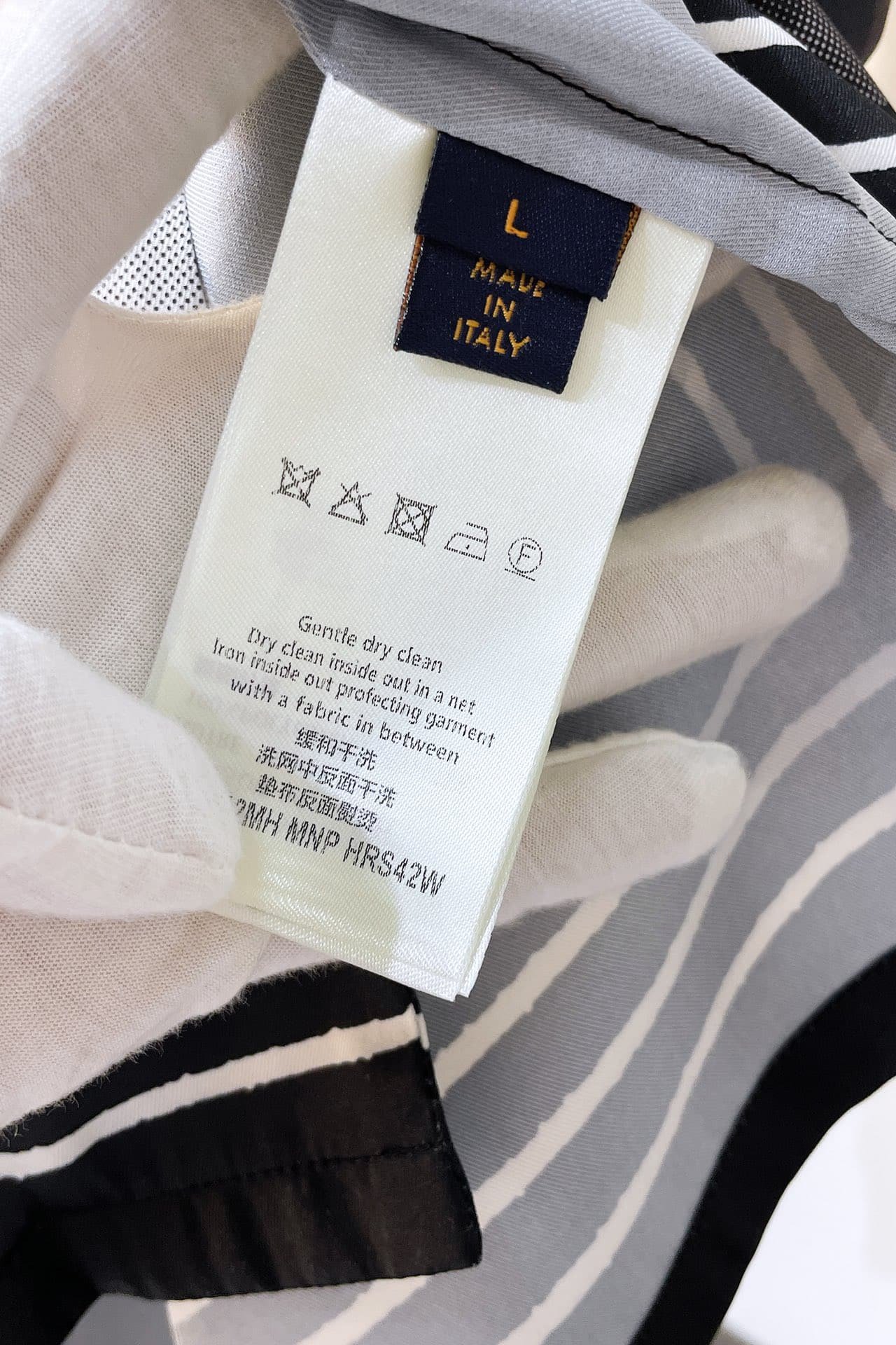 LV Printed Short-Sleeved Silk Shirt