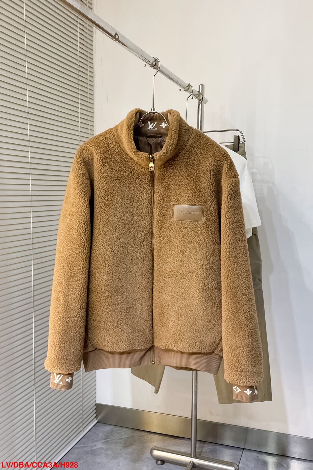 Leather Patch Fleece Blouson