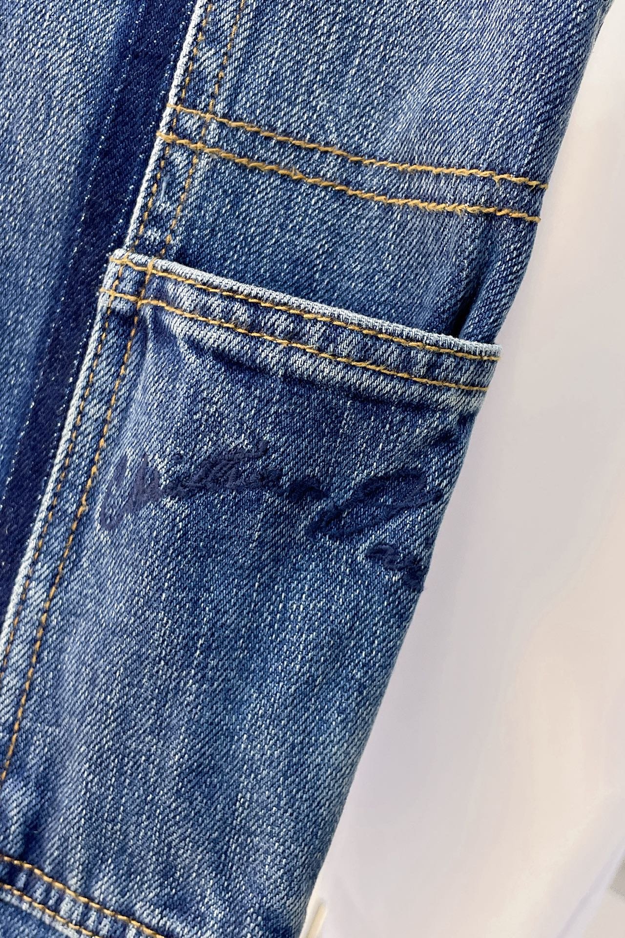 Handwritten Christian Dior Carpenter Jeans