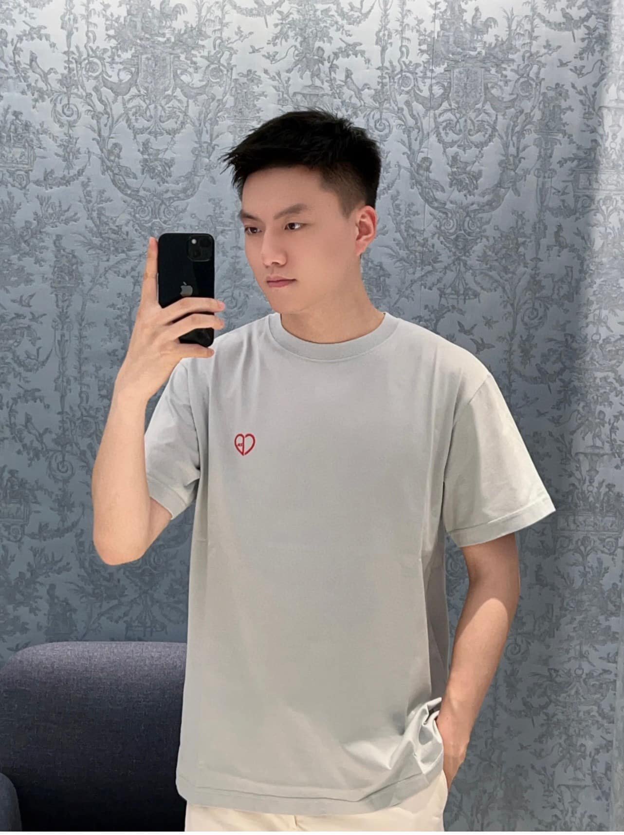 Dior CD Heart Relaxed-Fit T-Shirt