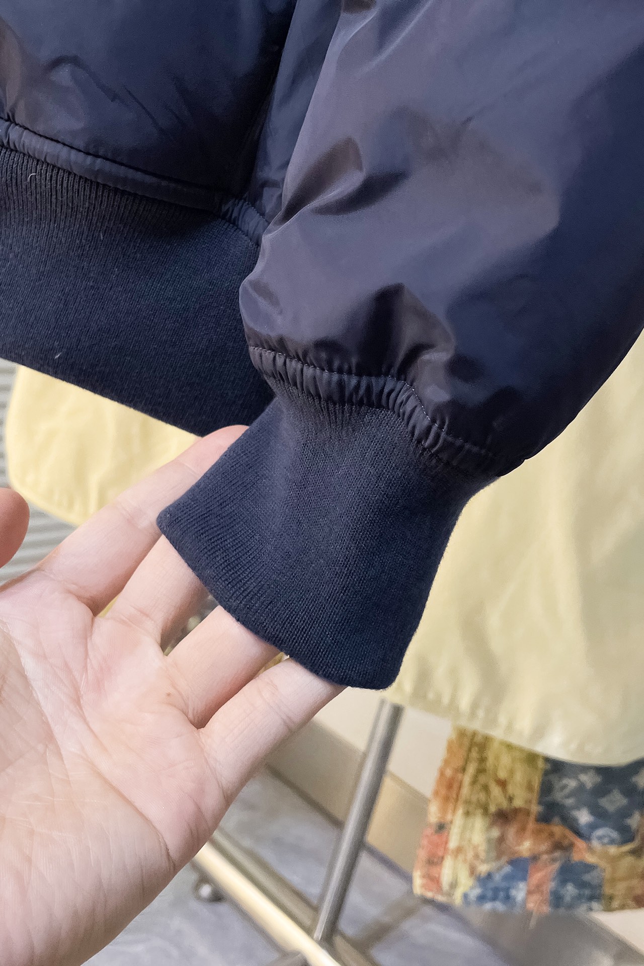 Hooded Re-Nylon down jacket