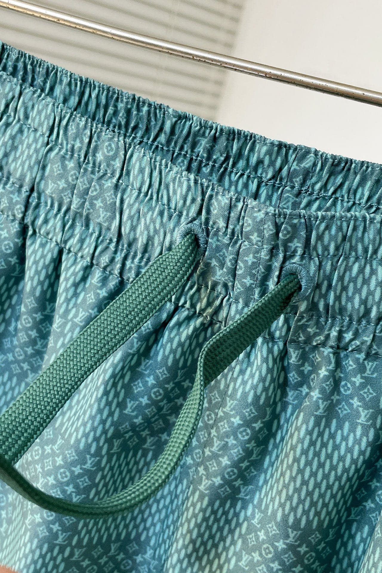 LV Printed Short-Sleeved Cotton Shirt+Printed Nylon Swimshorts