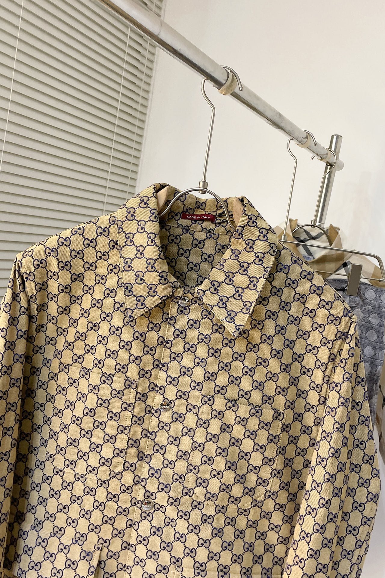 Gucci gg linen blend canvas jacket