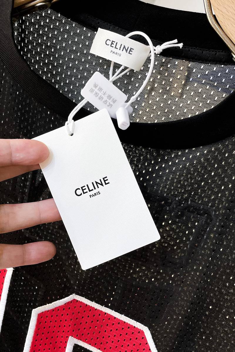 Oversized Celine 16 T-shirt in jerse mesh