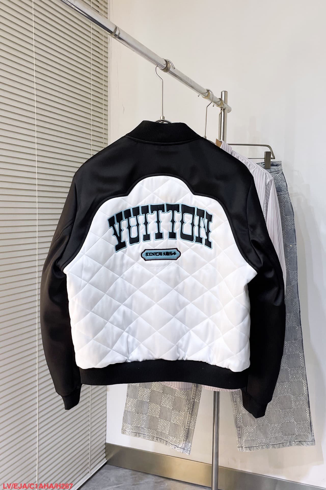 Bicolor Satin Bomber Jacket