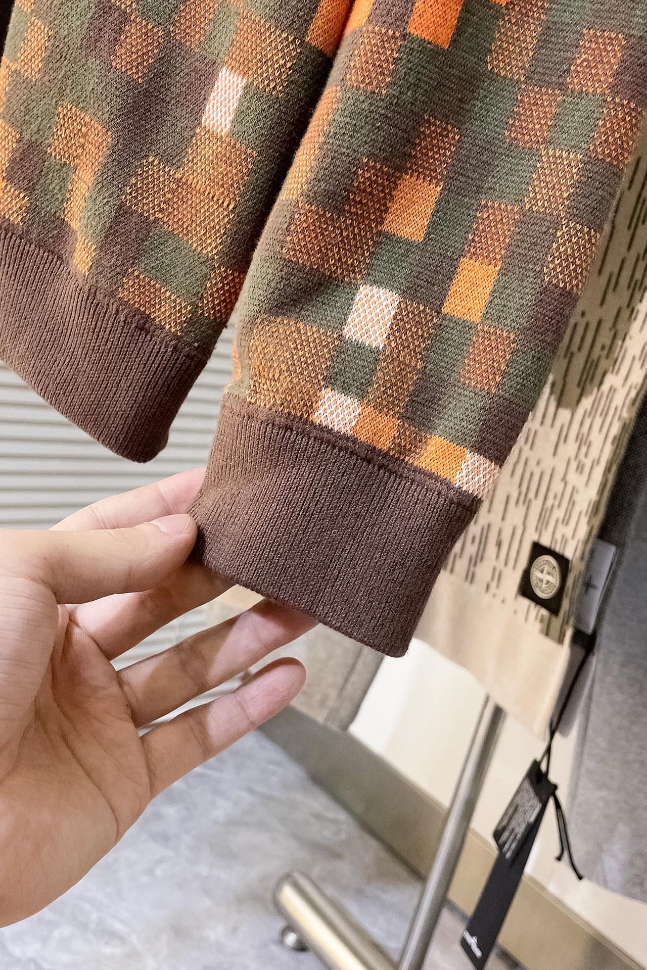 Jacquard Cotton Pullover