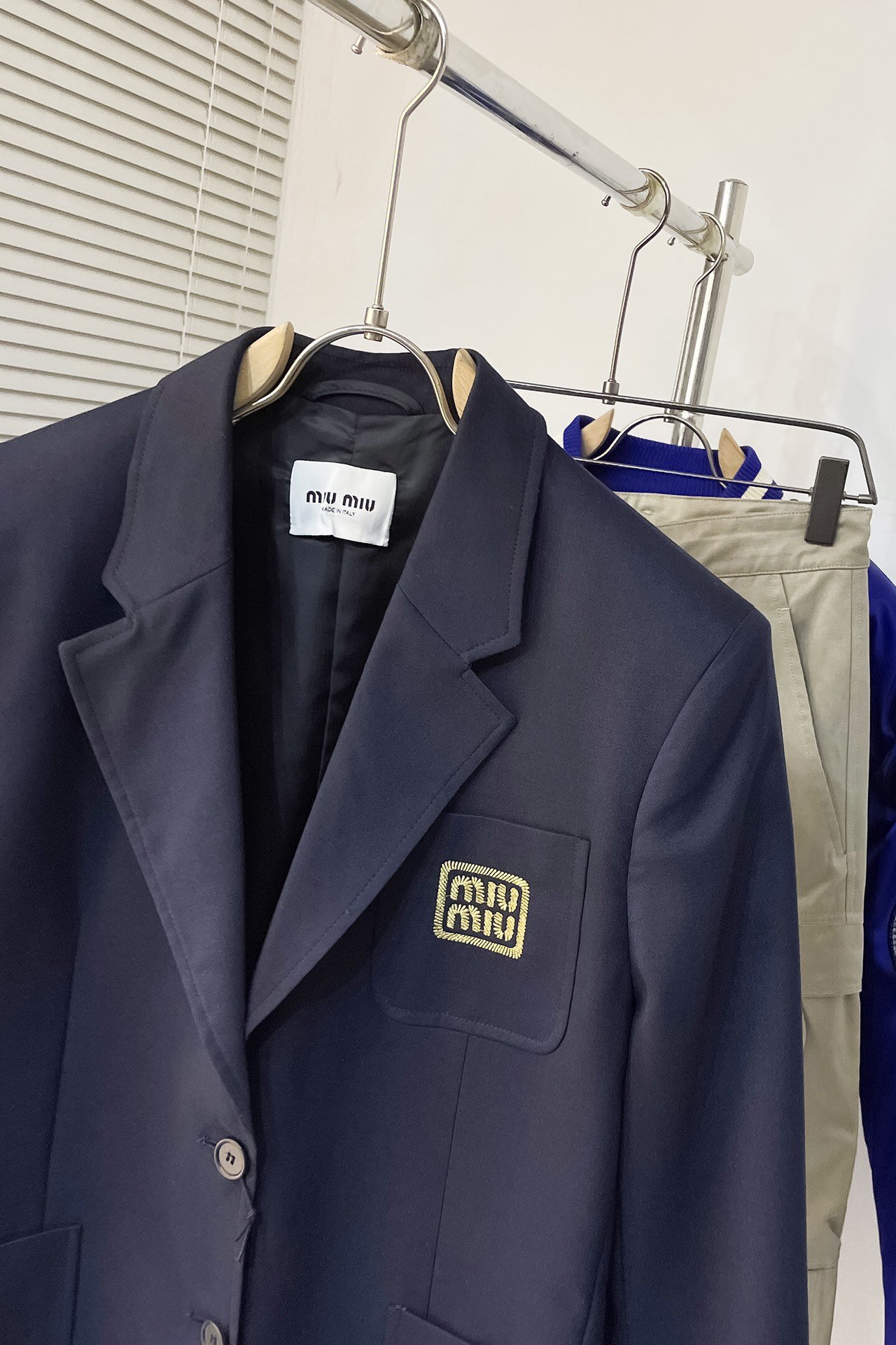 Single-breasted mohair jacket