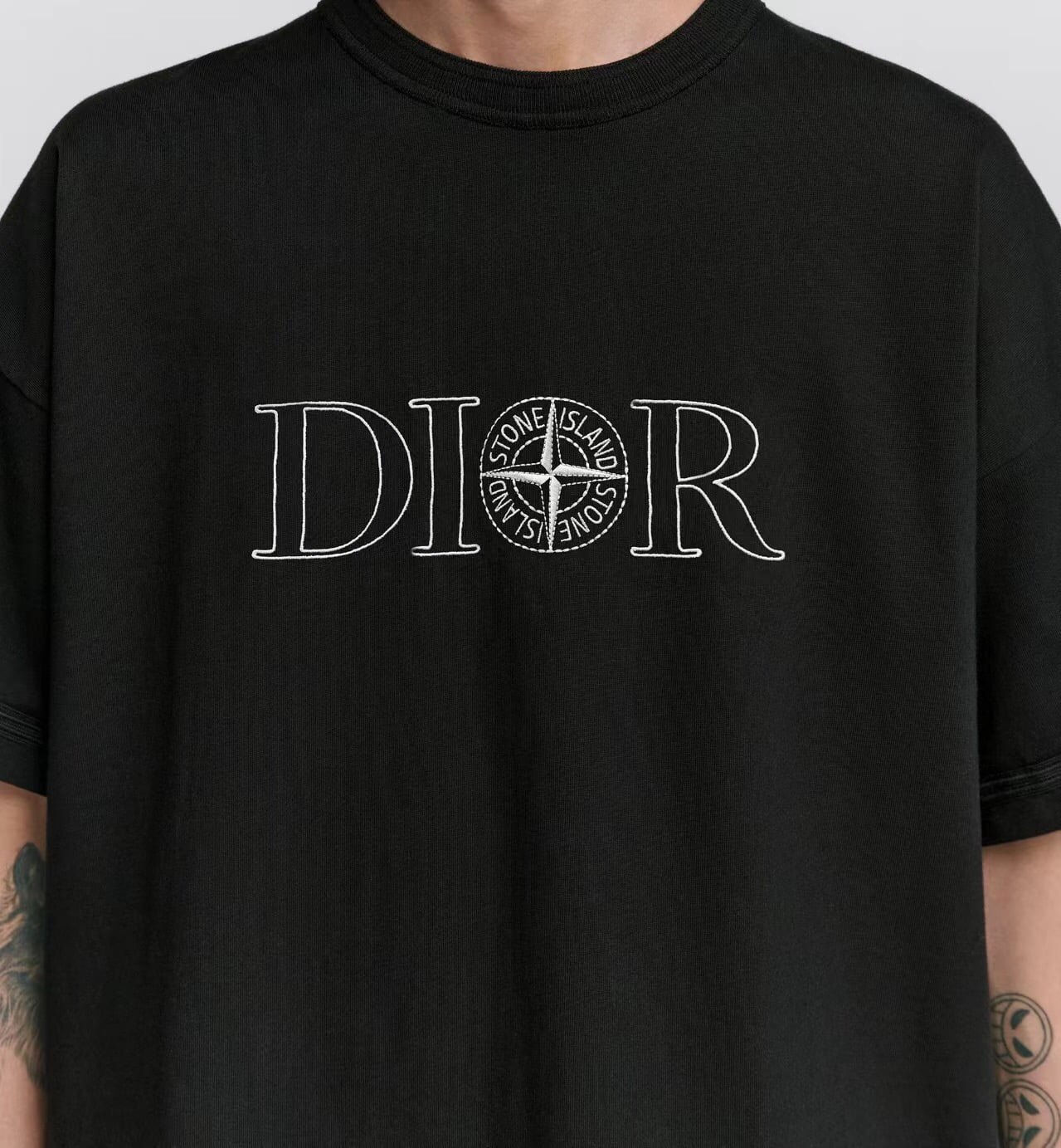 DIOR AND STONE ISLAND T-Shirt, Oversized Fit