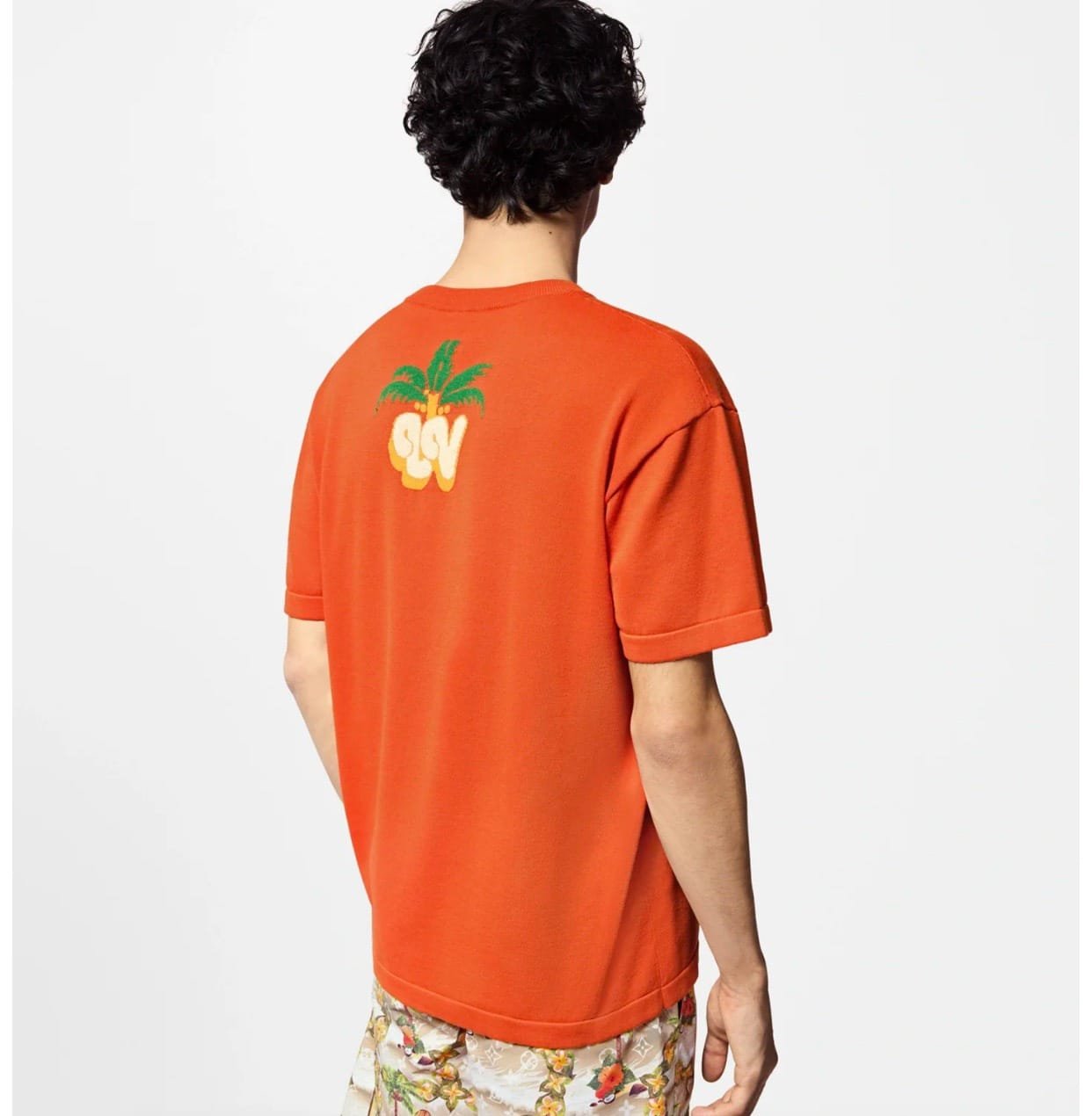 LV Short-Sleeved Cotton Crewneck