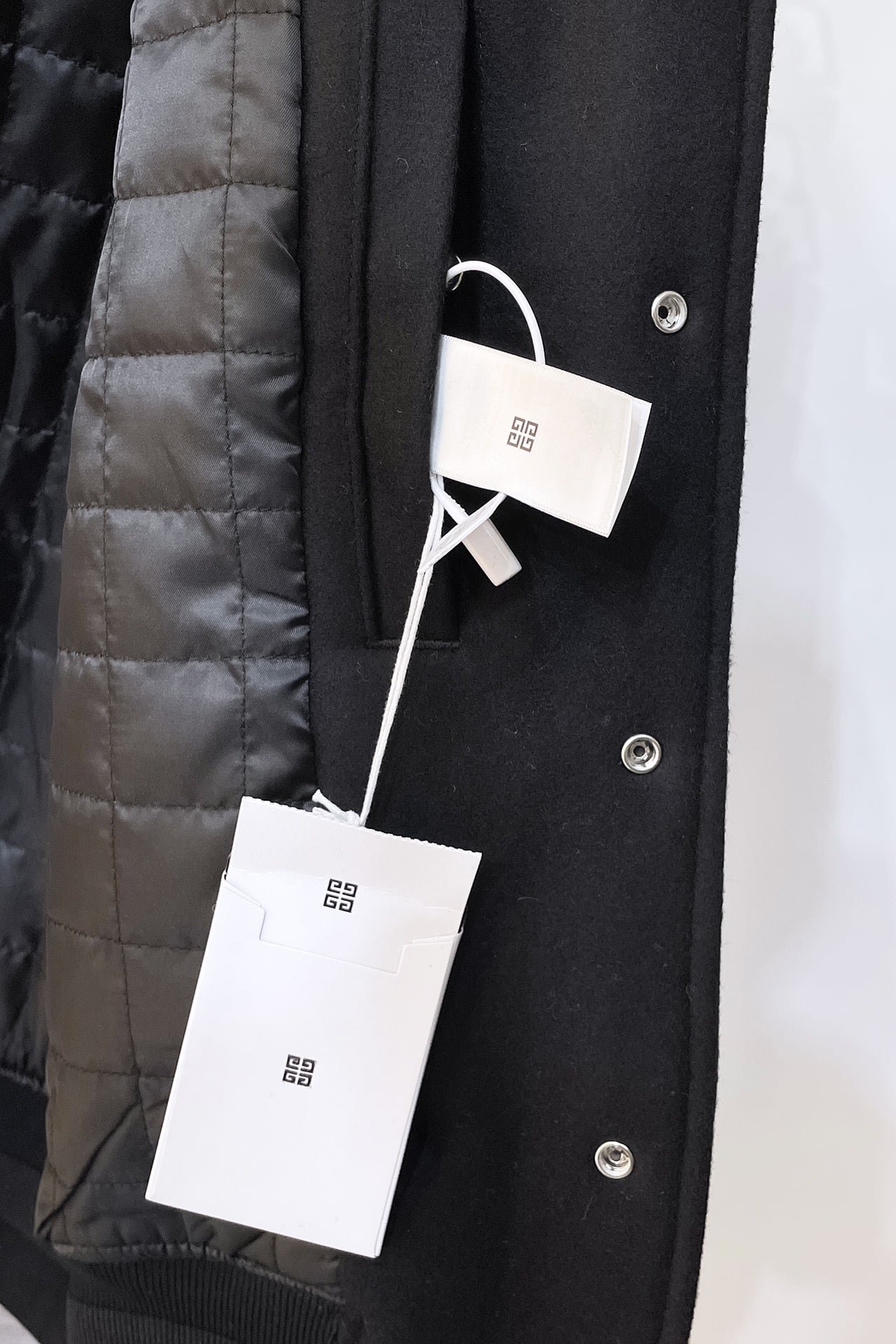 Varsity jacket in wool and leather with 4G detail