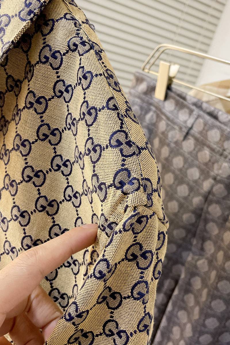 Gucci gg linen blend canvas jacket