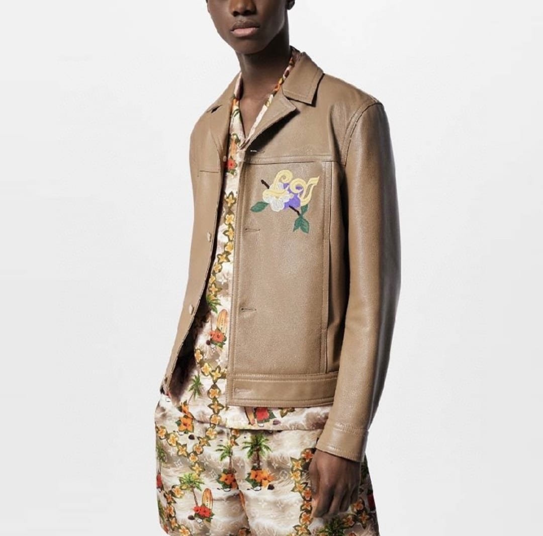 LV Embroidered Leather Blouson