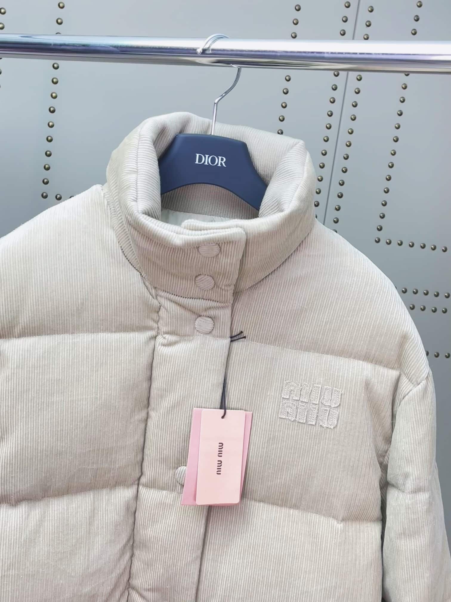 Corduroy down jacket