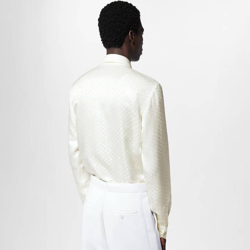 LV Monogram Long-Sleeved Silk Shirt