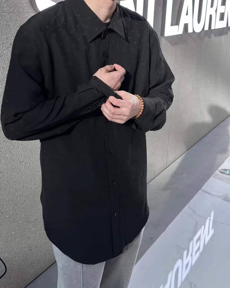 Celine loose carnaby shirt in silk jacquard