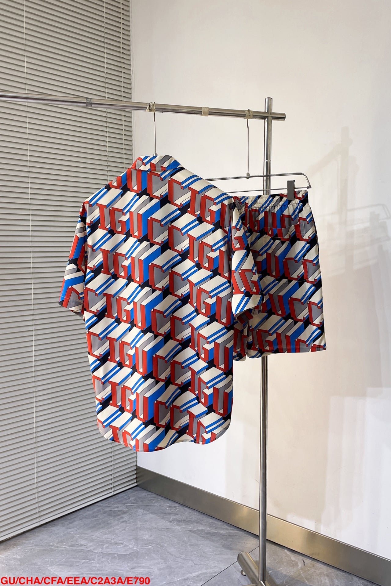 Gucci print shirt+shorts