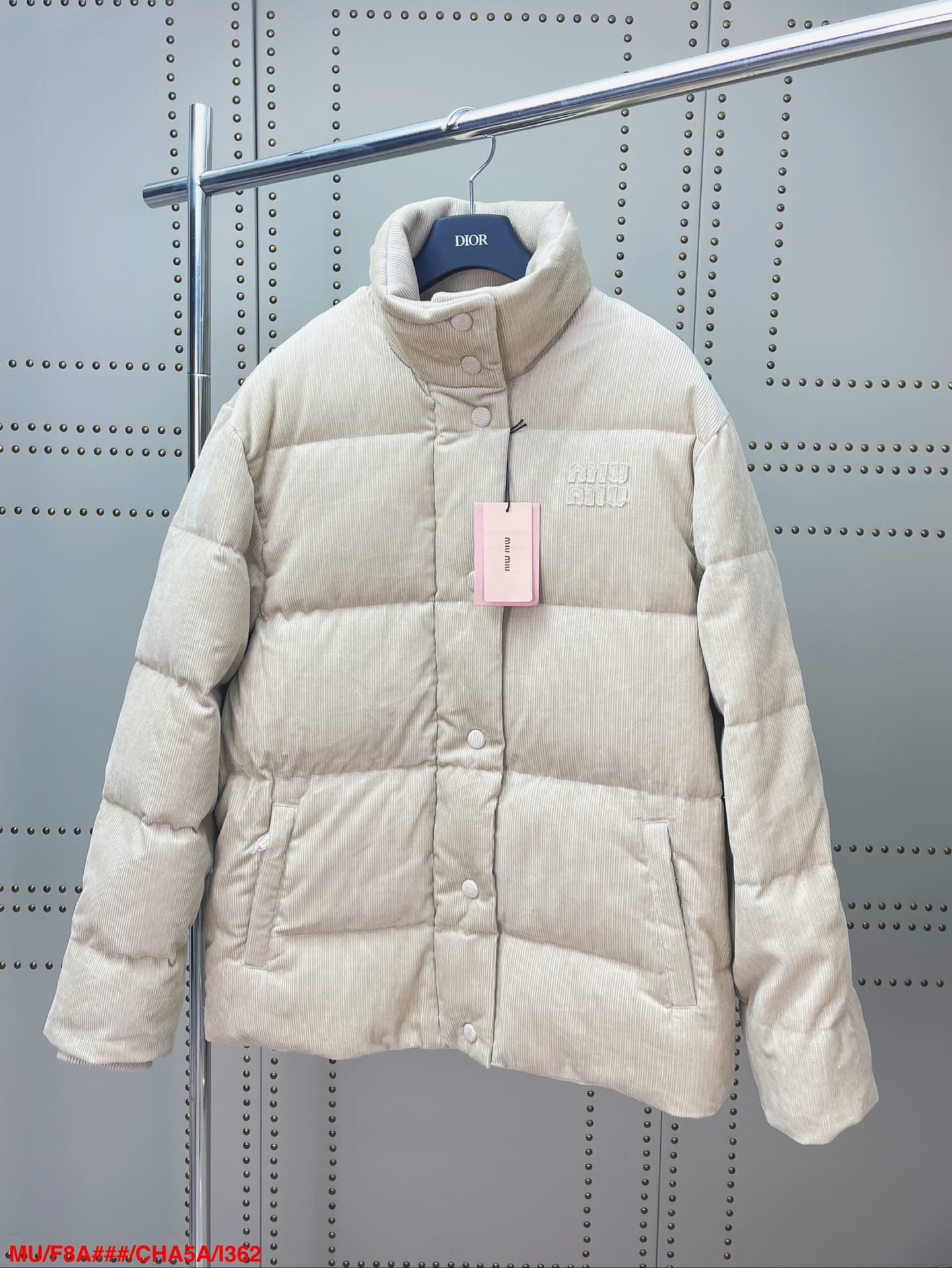 Corduroy down jacket