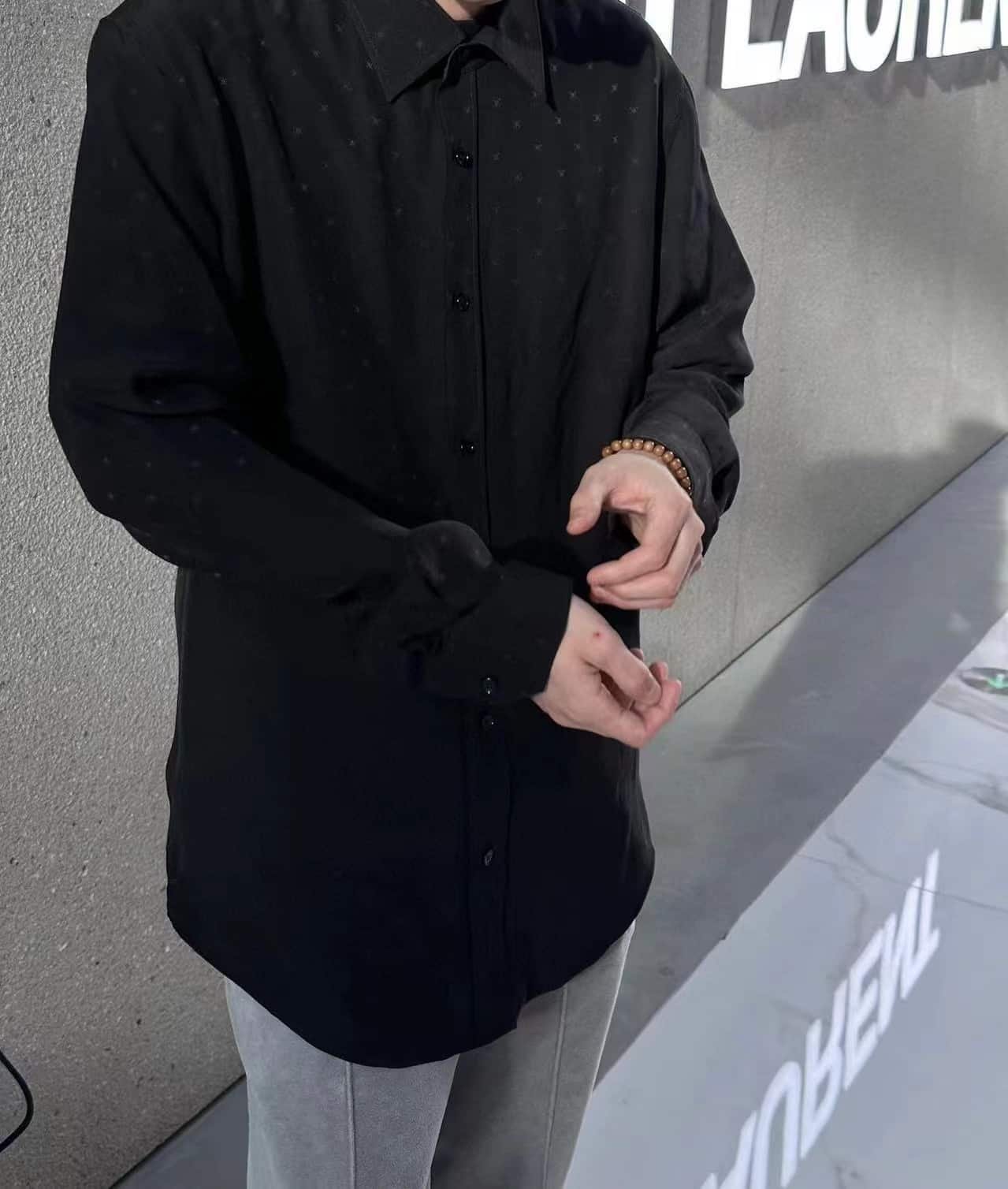 Celine loose carnaby shirt in silk jacquard