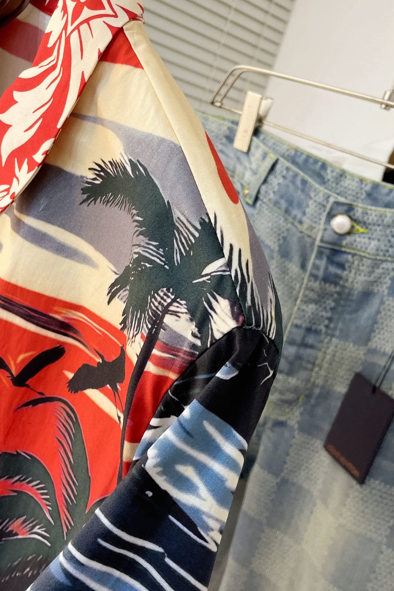 LV Printed Short-Sleeved Cotton Shirt
