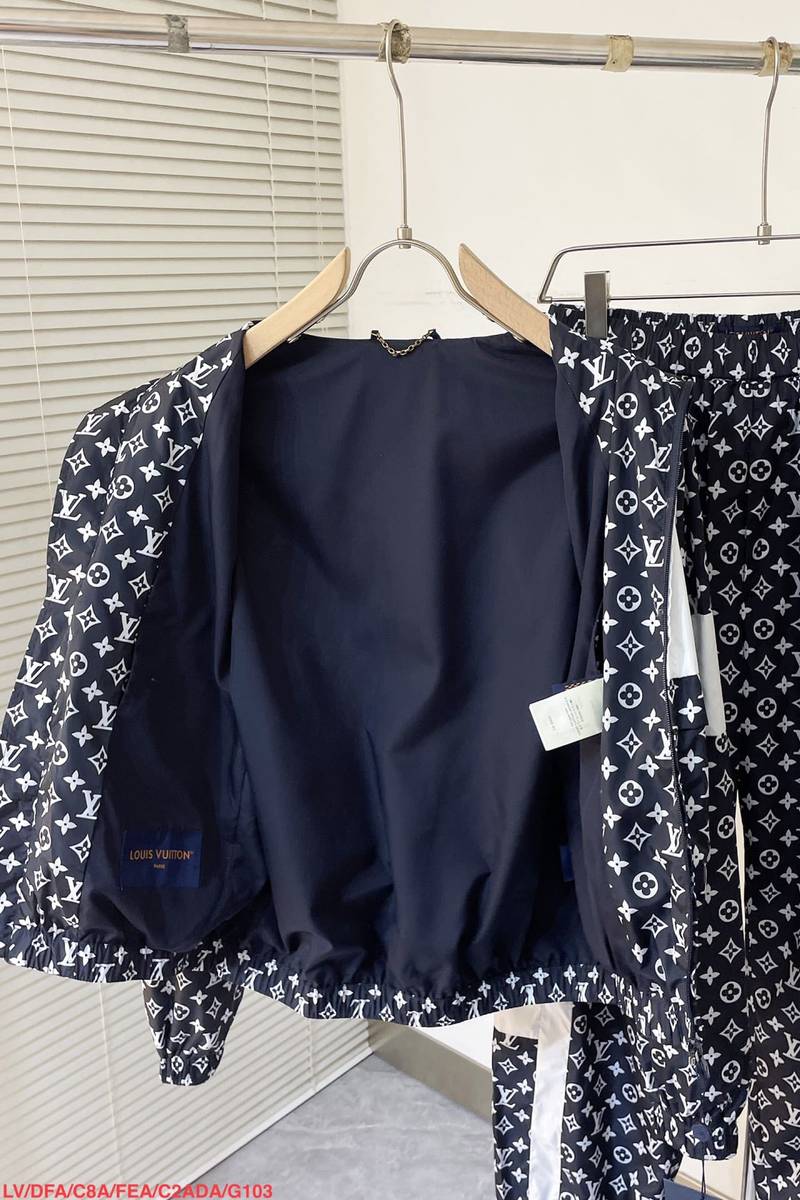 LV Monogram Printed Technical Track Top+Pants