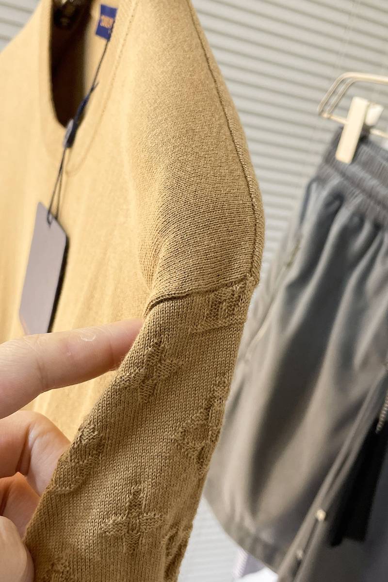 LV Short-Sleeved Cotton Crewneck