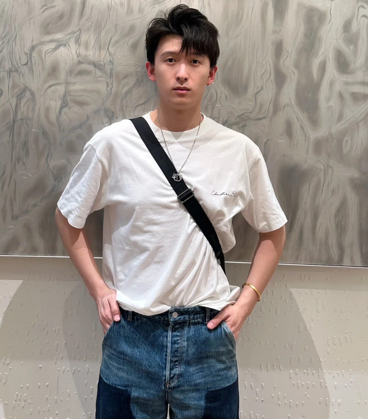 Handwritten Christian Dior T-Shirt, Relaxed Fit