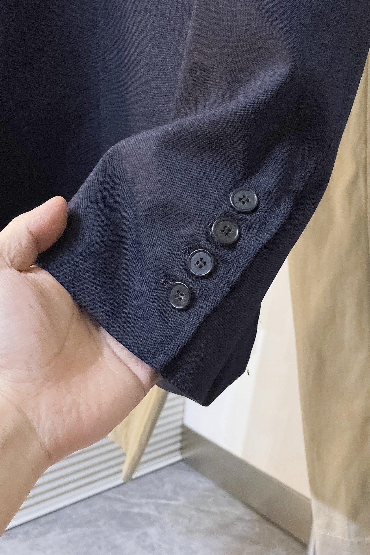 Single-breasted mohair jacket