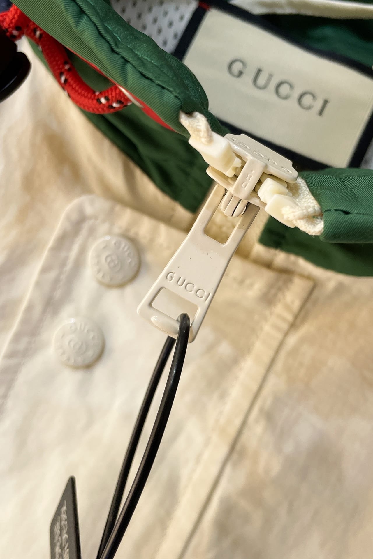 Gucci cotton nylon jacket with patch