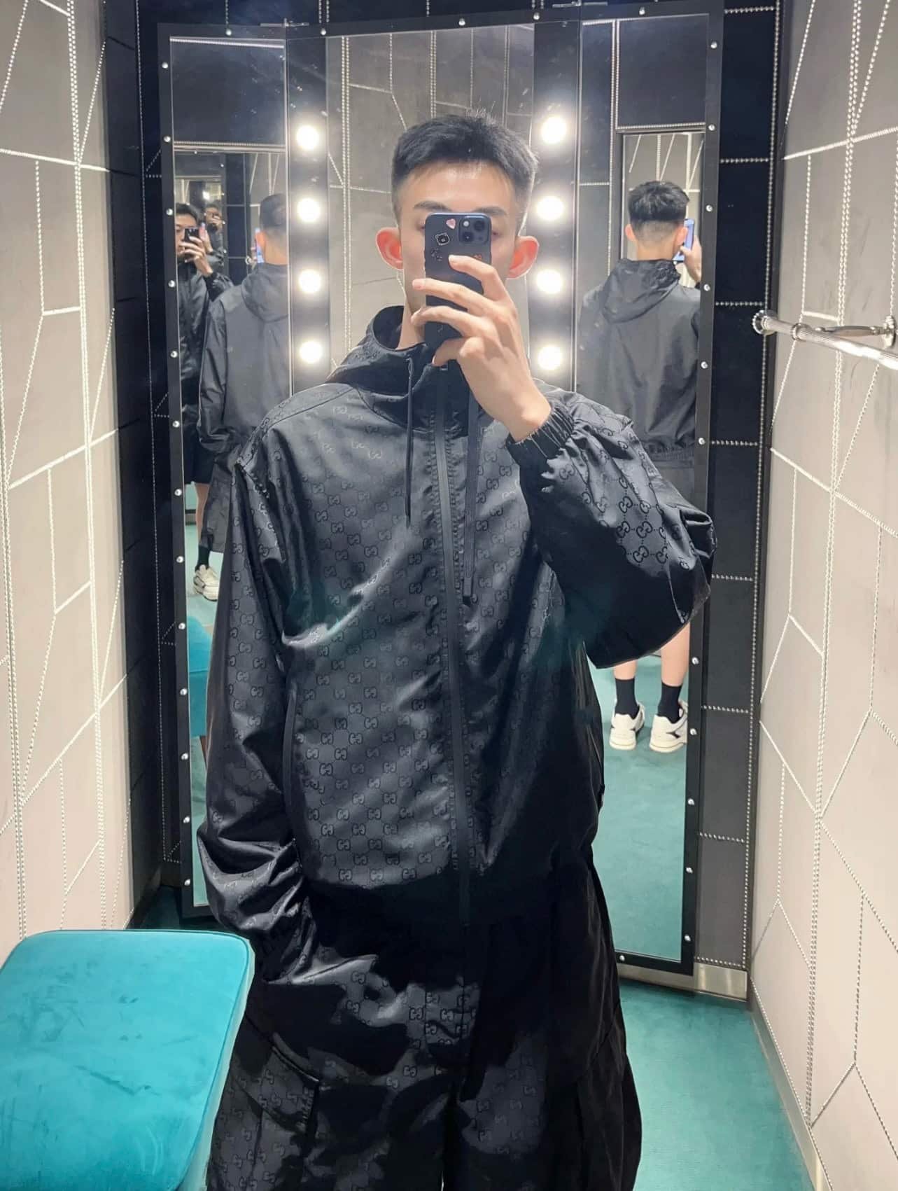 Gucci lightweight gg nylon jacquard jacket