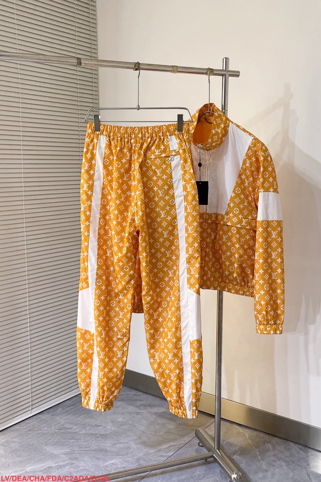 LV Monogram Printed Technical Track Top+Pants