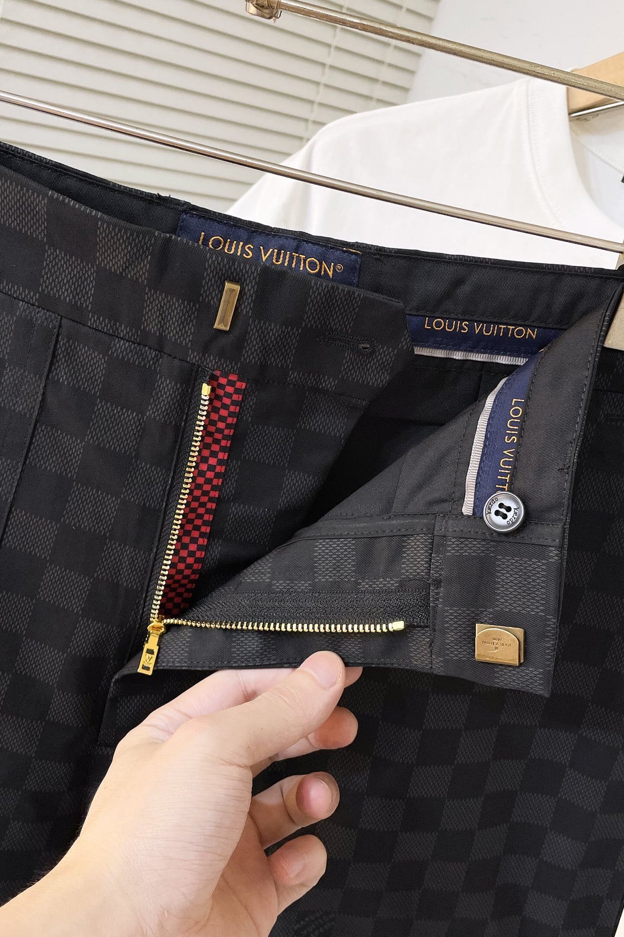 LV Damier Cotton Casual Shorts