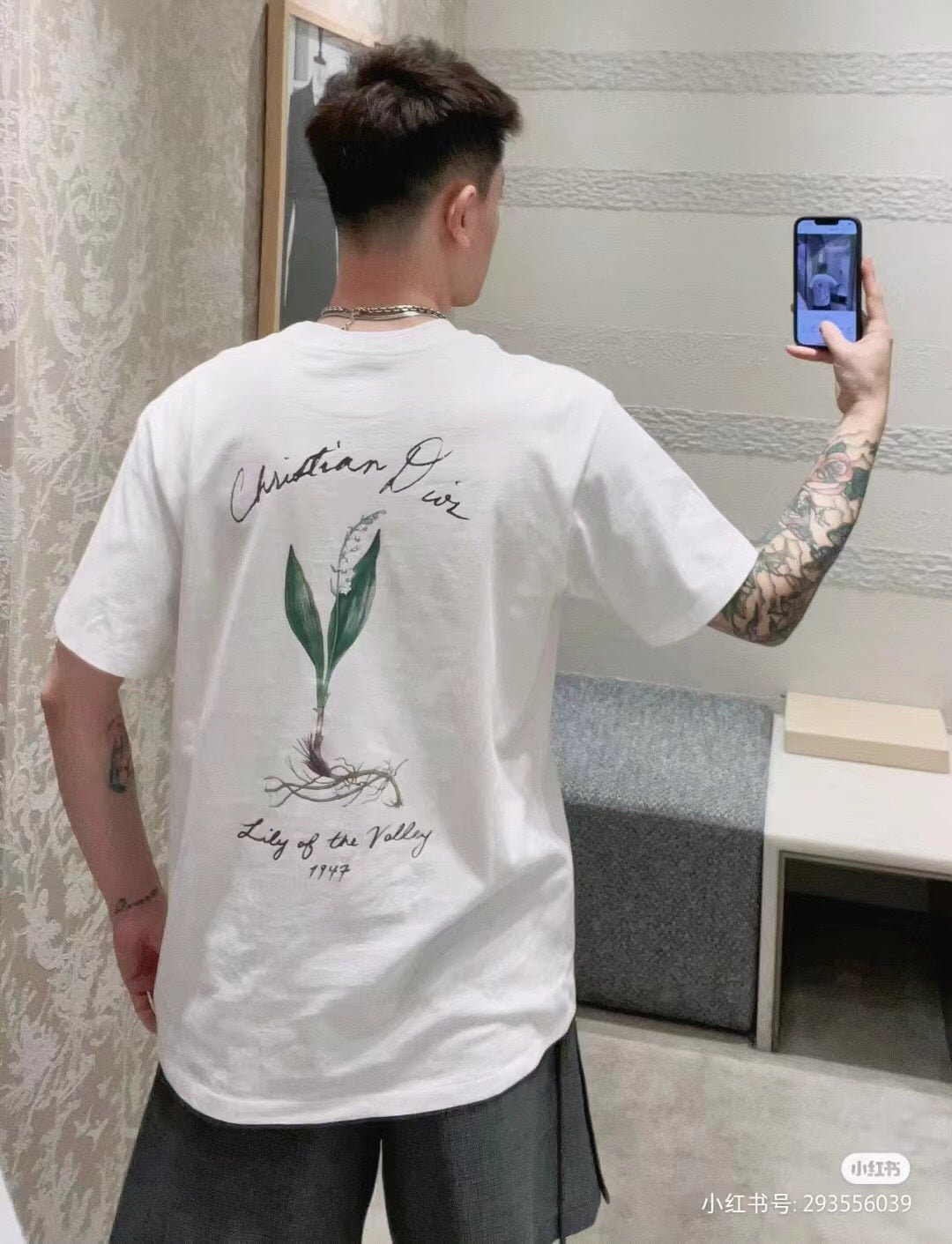 Handwritten Christian Dior T-Shirt, Relaxed Fit