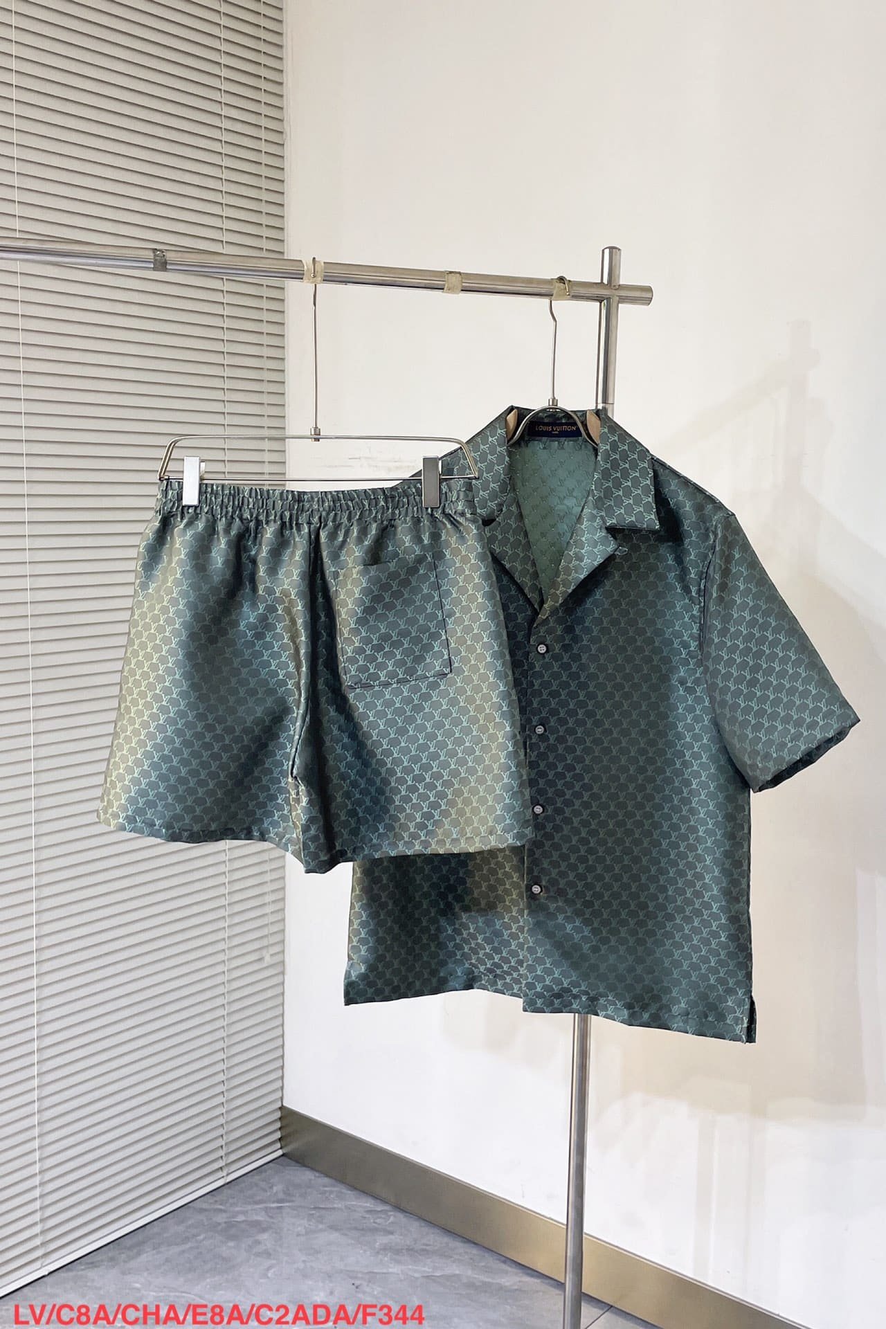 LV Drawstring Jacquard Silk-Blend Shorts