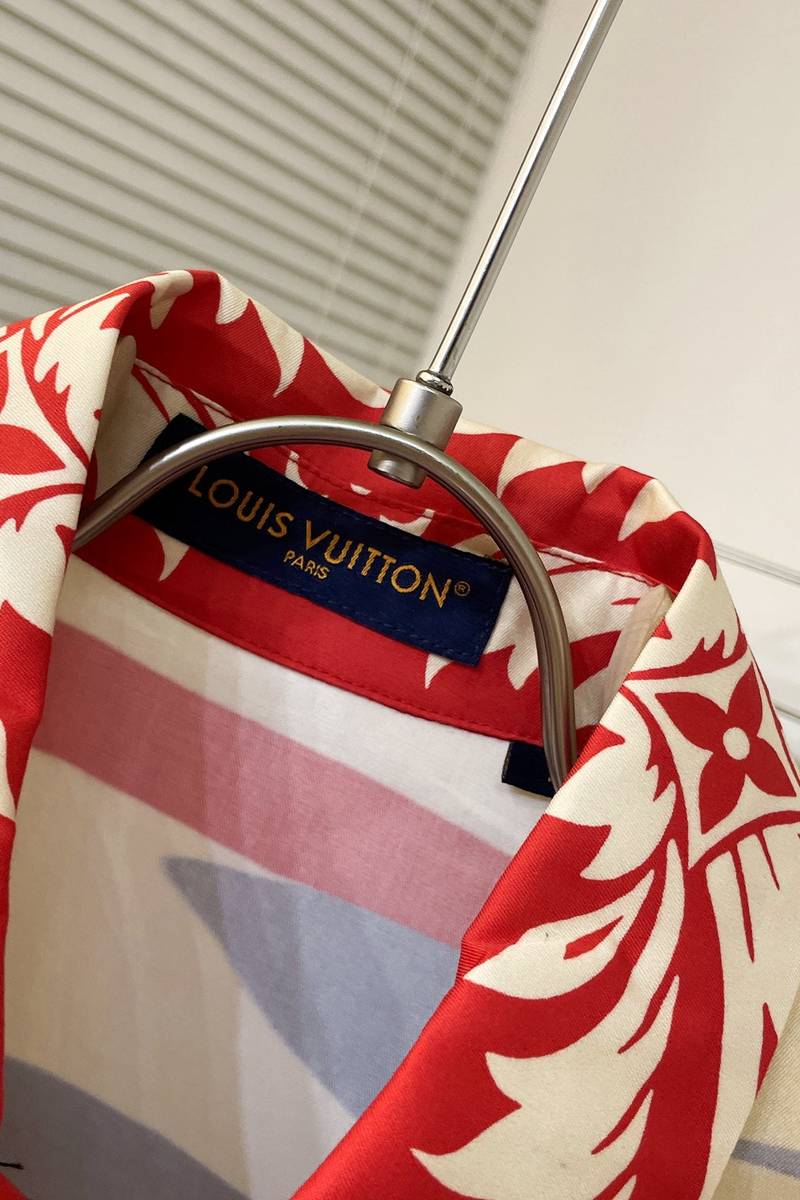 LV Printed Short-Sleeved Cotton Shirt
