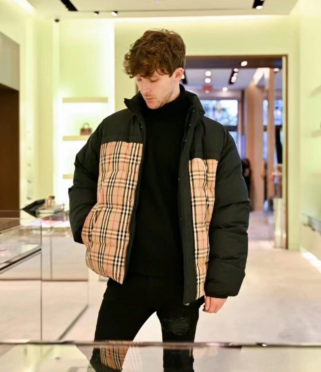 Reversible Check Puffer Jacket