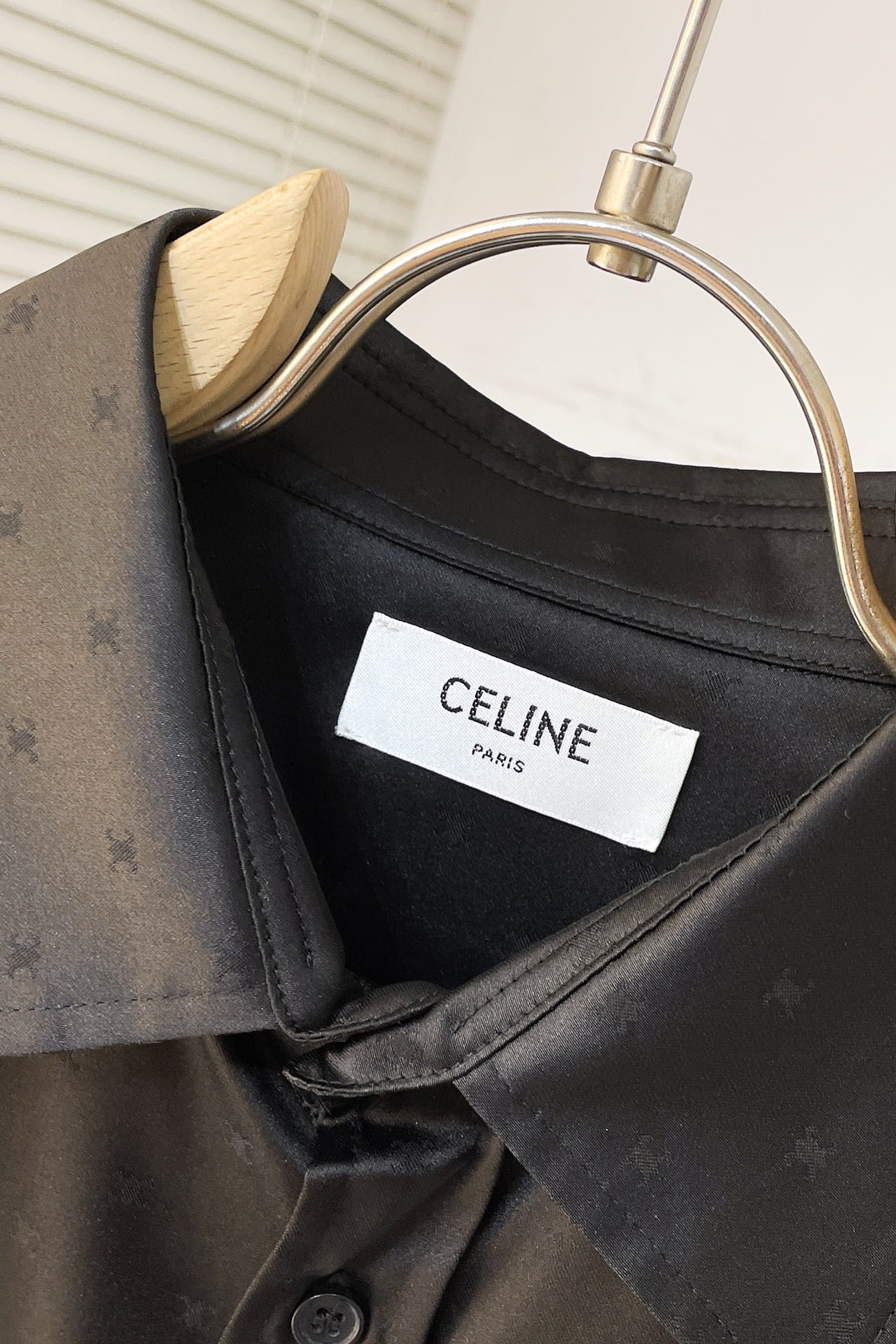 Celine loose carnaby shirt in silk jacquard