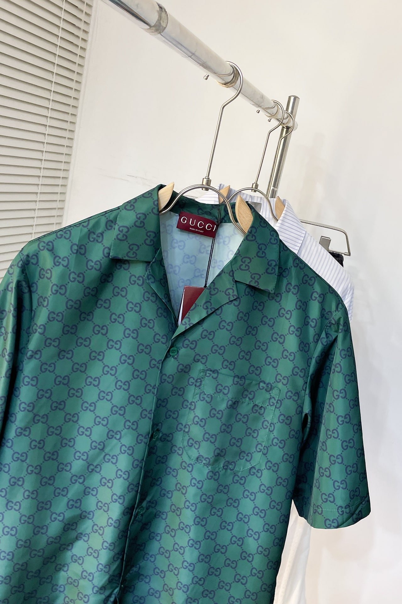 Gucci GG print silk shirt